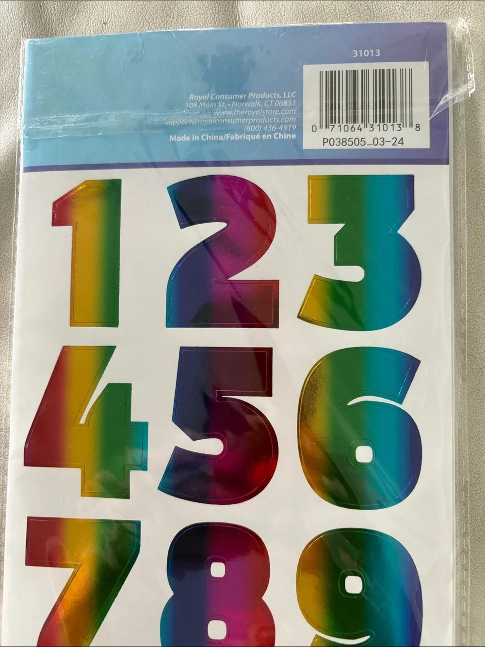 NIP 2” RAINBOW HOLOGRAPHIC LETTERS, NUMBERS, PUNCTUATION